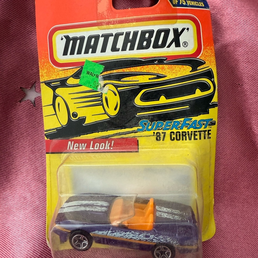 Blue and Orange Match Corvette Die-Cast Toy Car